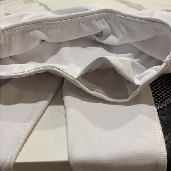 90 degrees by REFLEX | Women’s White Black High Rise Athletic Mesh Leggings - Picture 9 of 9